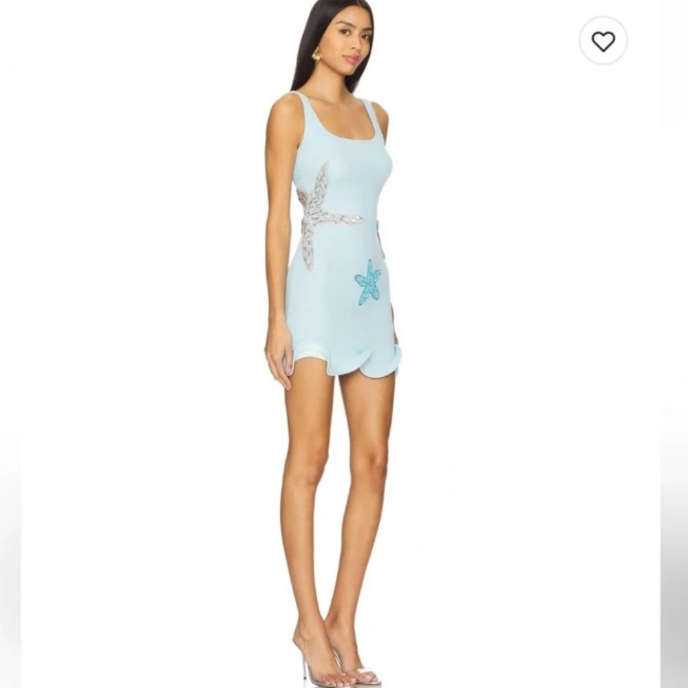 Leslie Amon Starfish Dress in Blue Starfish Patterned Women's Dress